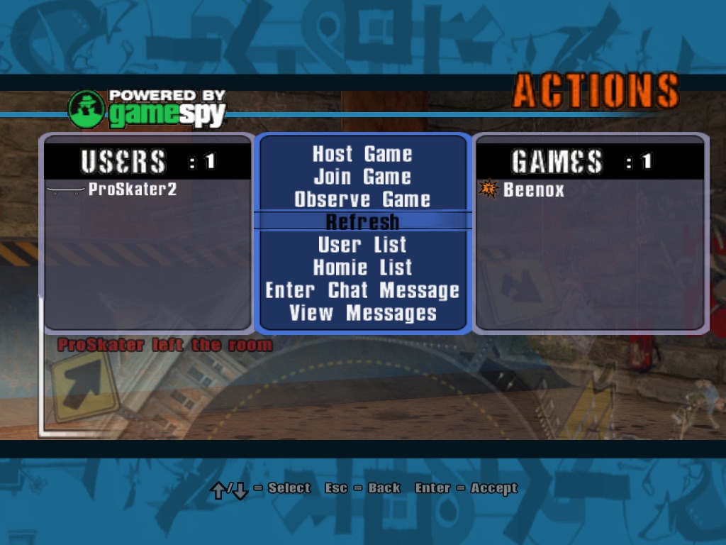 The lobby, one game listed: Beenox.
