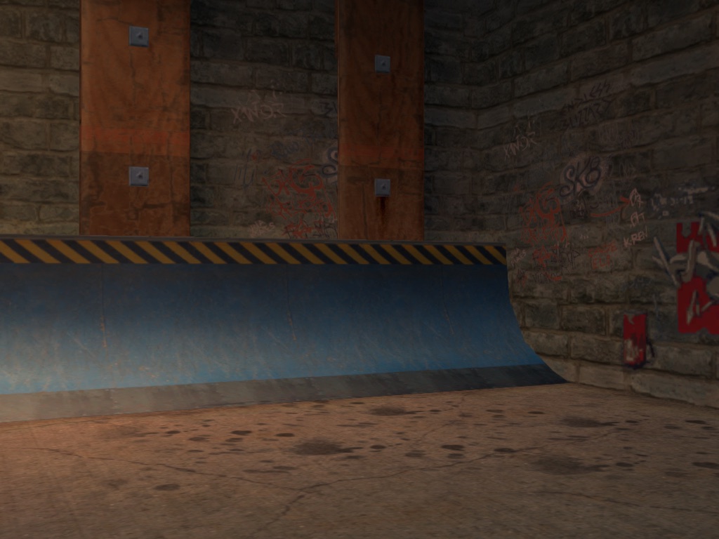 An empty skate park: no menu, no dialog.