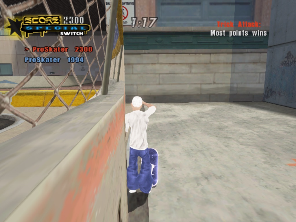 Trick Attack in Boston, 1:17 left, ProSkater 2300, the other ProSkater 1994.