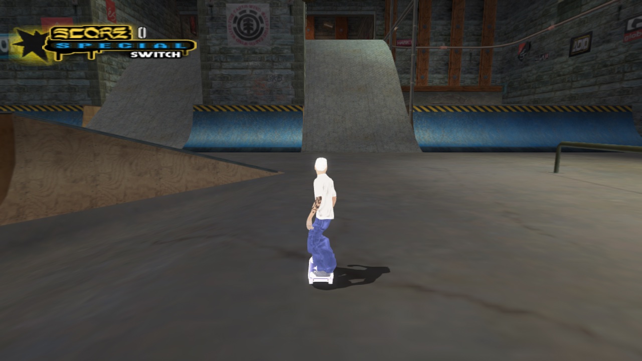 Training, skating, reached with THUG_LEVEL=TR.
